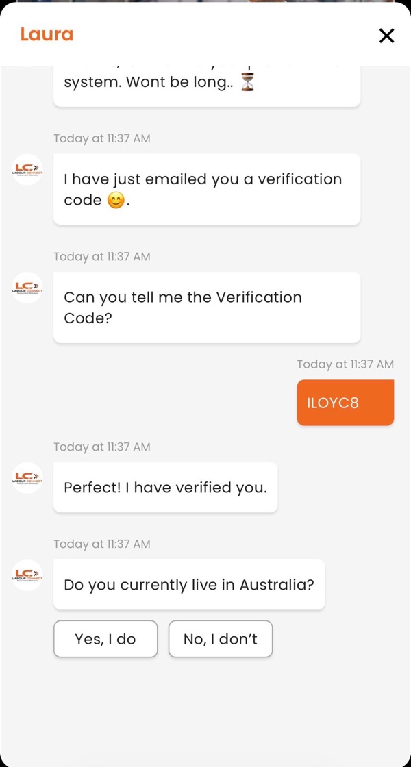 Laura asks if you live in Australia